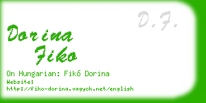dorina fiko business card